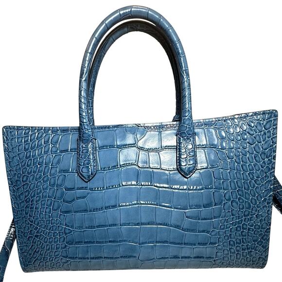 NWT Michael Kors Medium East West Satchel Crocodile Embossed Leather Purse - Picture 5 of 16